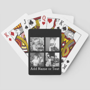 Create an Instagram Collage with 4 photos - Black Playing Cards