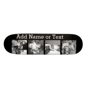 Create an Instagram Collage with 4 photos - black Skateboard