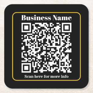 Create an Instantly Scannable Business QR code Square Paper Coaster