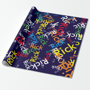 Create awesome custom name pattern / colourful wrapping paper