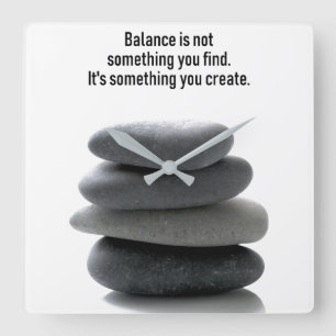 Create Balance Square Wall Clock