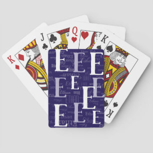 Create Blue Playing Cards with your own name