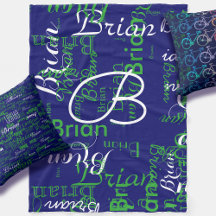 Create boy name typography blue