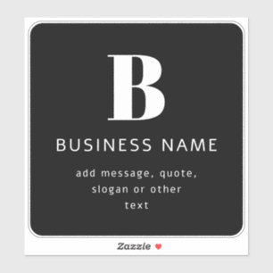 Create Business Name, Monogram & Additional Text