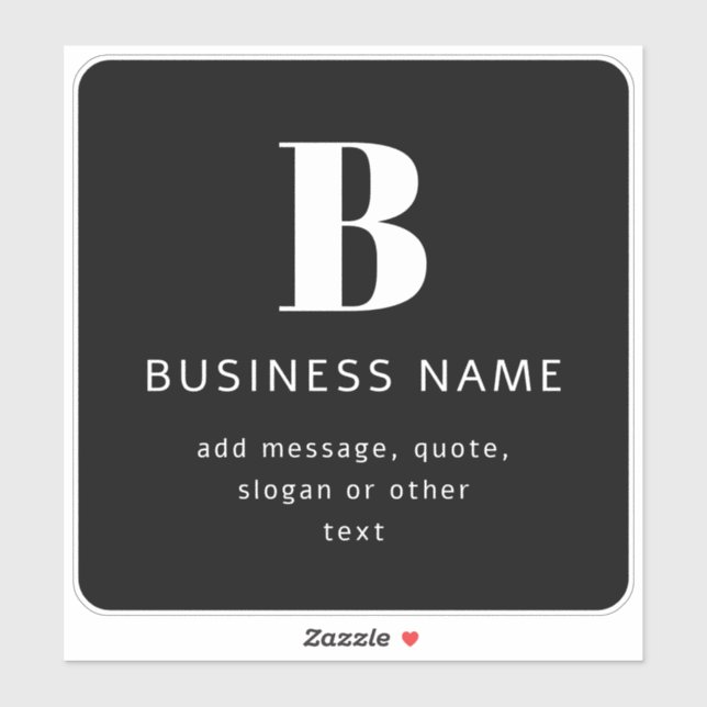 Create Business Name, Monogram & Additional Text (Sheet)
