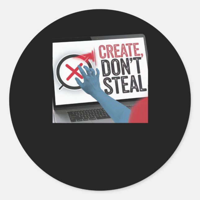 Create  classic round sticker (Front)