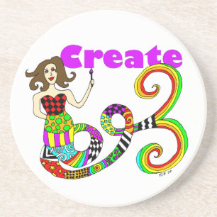Create Colourful Mermaid Muse Coaster