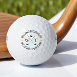 Create Cool Stylish Golfer Monogram Golf Balls<br><div class="desc">Hit the green in style with this sleek custom golf ball. It features a bold, modern monogram design with crossed golf clubs, a clean golf ball graphic in the centre, and your initials (in this case, "W" and "T") standing out in red. The name “William Thompson” curves around the top...</div>