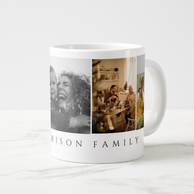 Create Custom 4 Instagram Photos Large Coffee Mug (Front Right)