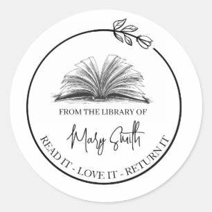 create Custom Book Stickers Bookplate Labe