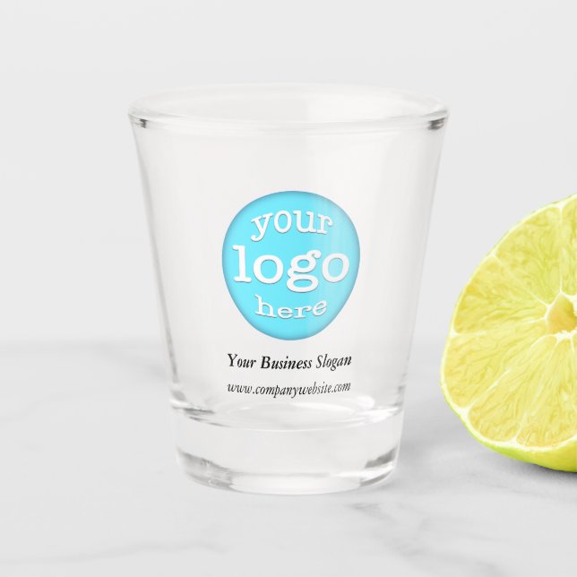 Create Custom Business Company Bar Restaurant Logo Shot Glass (Front)