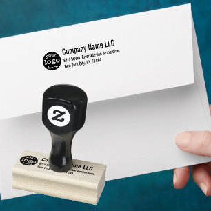 Create Custom Business Company Logo Return Address Rubber Stamp