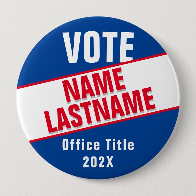 Create Custom Campaign Template for Elections 10 Cm Round Badge (Front)