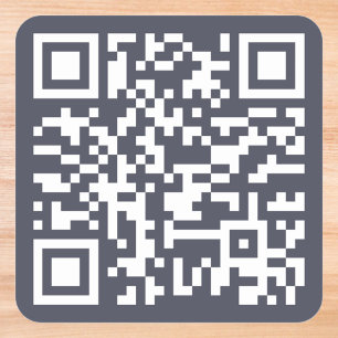 Create Custom Company Business Website URL QR Code Square Sticker