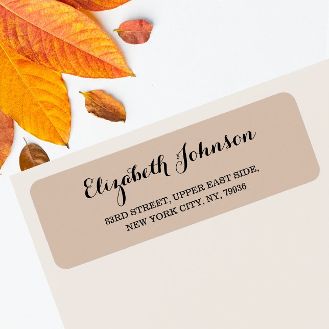 Create Custom Elegant Coffee Colour Return Address (Create Custom Elegant Coffee Color Return Address Label)