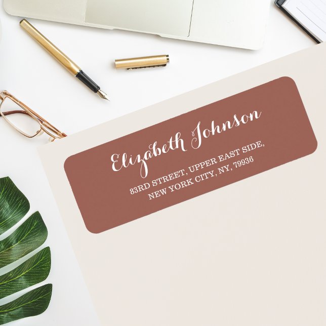 Create Custom Elegant Copper Rust Return Address (Create Custom Elegant Copper Rust Return Address Label)