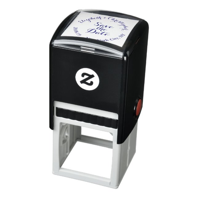 Create Custom Elegant Script Wedding Save the Date Self-inking Stamp (Product)