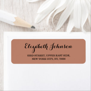 Create Custom Elegant Terracotta Return Address