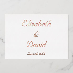 Create Custom Elegant Wedding RSVP Rose Gold