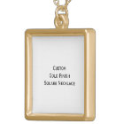 Create Custom Gold Finish Square Photo Necklace
