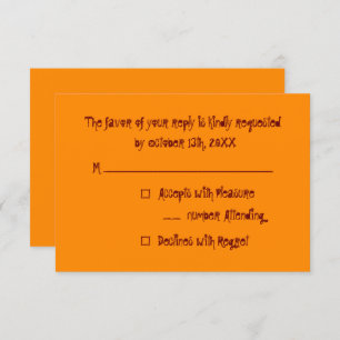 Create Custom Halloween Party RSVP Invitation Card