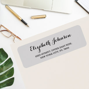 Create Custom Modern Elegant Grey Return Address