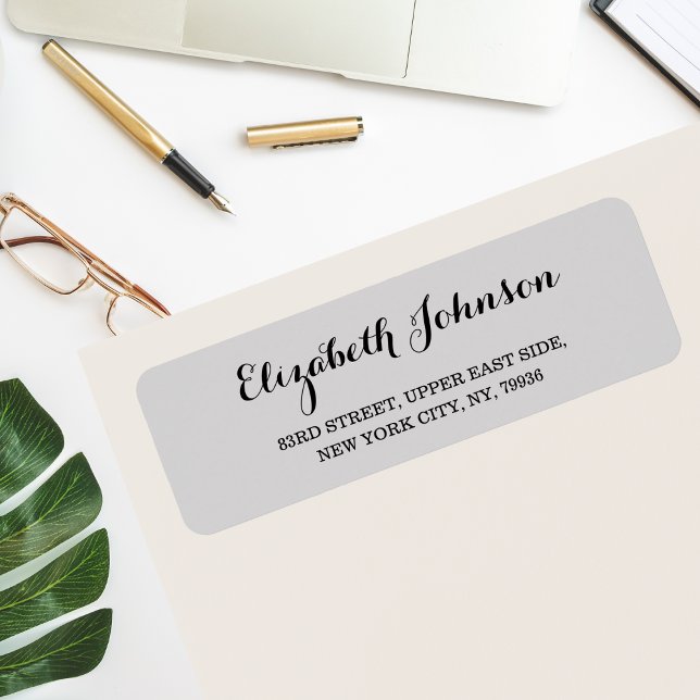 Create Custom Modern Elegant Grey Return Address (Create Custom Modern Elegant Gray Return Address Label)