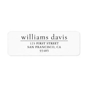 Create Custom Modern Elegant Return Addres