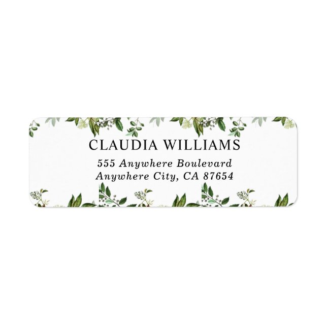Create Custom Modern Elegant  Return Addres Label (Front)