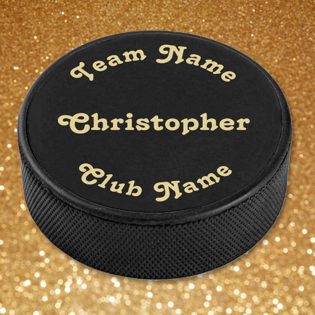 Create Custom Monogrammed Player Team Club Name Hockey Puck (Create Custom Monogrammed Player Team Club Name Hockey Puck)