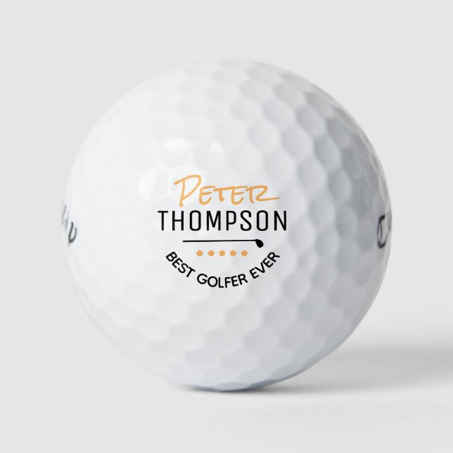 Create Custom Name Best Golfers Golf Balls (Front)