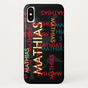 create custom Name pattern iPhone X Case