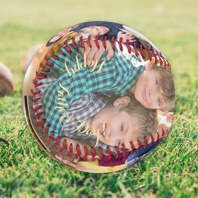 Create Custom Personalised Fathers Day Photo Text Baseball (Create Custom Personalized Fathers Day Photo Text Baseball)