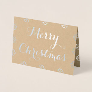 Create Custom Personalised Merry Christmas Holiday Foil Card