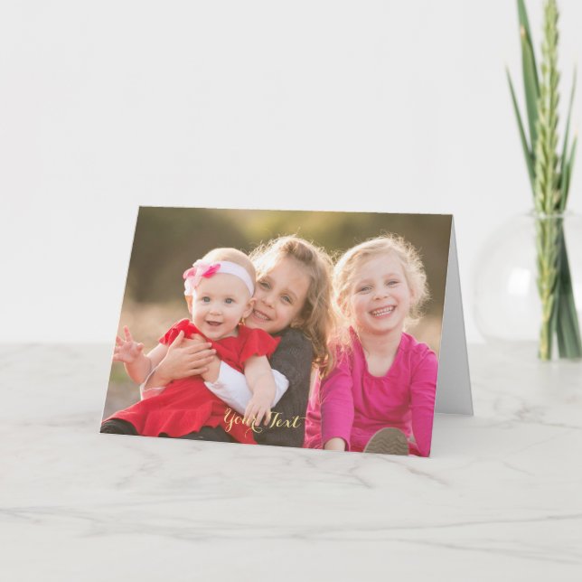 Create Custom Personalised Photo Greeting Card (Front)