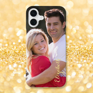Create Custom Personalised Photo Monogram Slim Fit iPhone 16 Plus Case