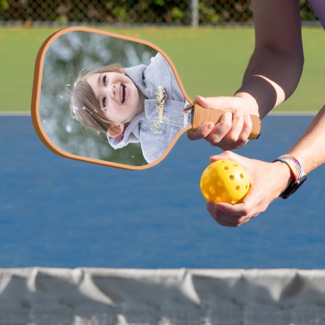 Create Custom Personalised Photo Text Monogrammed Pickleball Paddle (Insitu)