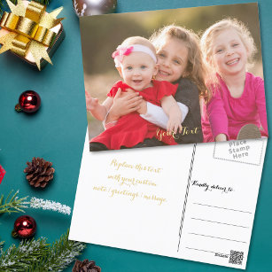Create Custom Personalised Photo Text Postcard