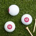 Create Custom Personalised Pink White Monogrammed Golf Balls<br><div class="desc">Custom, personalised, modern dark pink and white monogram monogrammed golf balls. Simply type in your initials / monogram, to customise. Makes a great gift for birthday, fathers day, mothers day, christmas, holidays, new years, wedding, marriage anniversary, valentines day, and more, for your loved ones, mum, dad, husband, wife, bride, groom,...</div>
