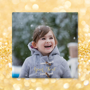 Create Custom Personalised Square Photo Pin Button