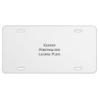 Create Custom Personalised Vehicle License Plate