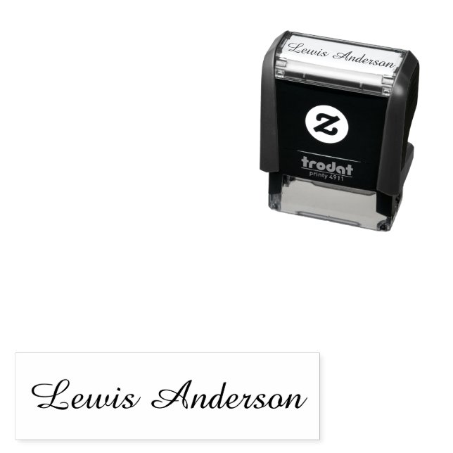 Create custom personalized elegant signature name  self-inking stamp (In Situ)