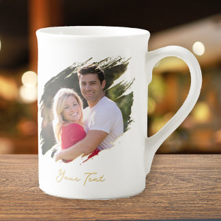 Create Custom Photo and Text Tea Coffee Soup Cider Bone China Mug