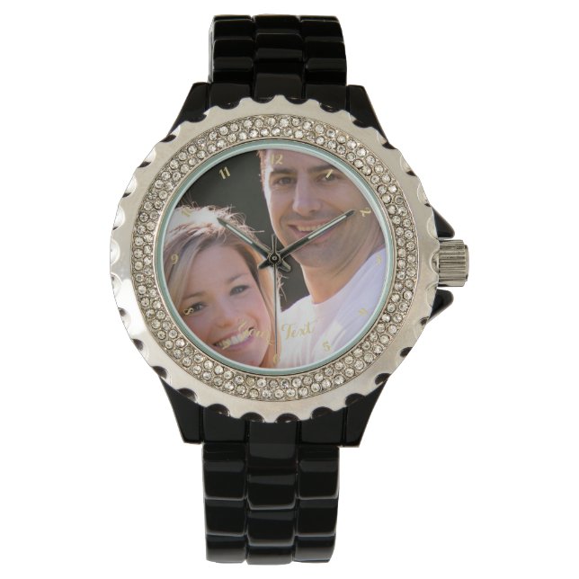 Create Custom Photo Ladies Rhinestone Bracelet Watch (Front)
