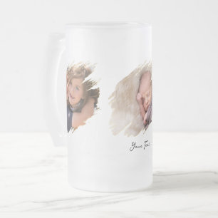 Create Custom Photo Text Frosted Glass Beer Mug