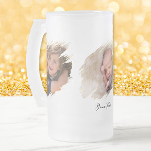 Create Custom Photo Text Frosted Glass Beer Mug