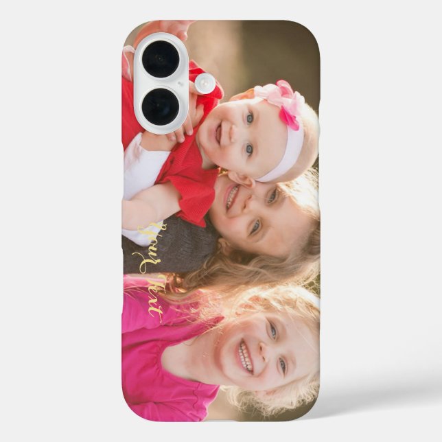 Create Custom Photo Text Tough Protective Apple Case-Mate iPhone Case (Back)