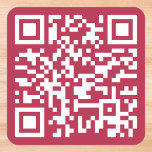 Create Custom QR Code Business Website Address URL Square Sticker<br><div class="desc">Create your own custom, personalised, simple, cool, modern, stylish, minimalist, hassle-free, easy-to-use, rustic burgundy and white colour, business company organisation corporate website address URL QR Code square stickers. To customise, simply type your business / company / small business / wedding website address, and the QR Code generator will automatically create...</div>