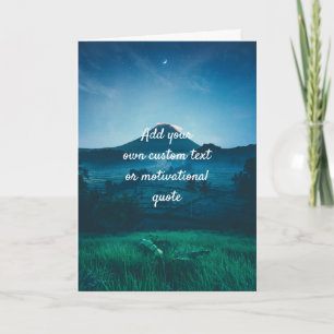 Create Custom Quote - Mountain at Dusk Card