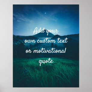 Create Custom Quote Poster - Mountain at Dusk